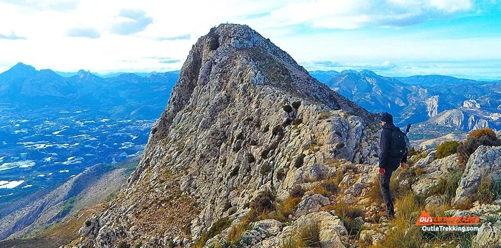 Serra de Bérnia: cumbre por Portixol desde Cases de Bérnia